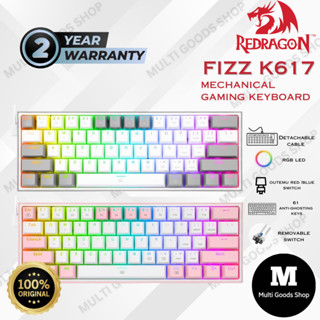 e Redragon DRAGONBORN K630 RGB White 60% Wired mechanical keyboard